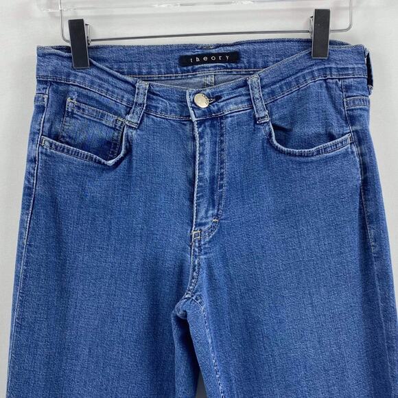 THEORY Medium Wash Cropped Jeans - Picture 5 of 8